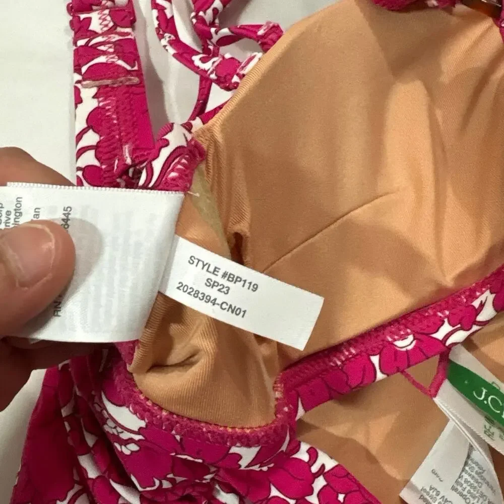 J.Crew Small Medium Pink Floral Bikini Set Bathing Suit Summer Swim Vacation